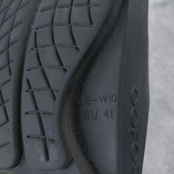 Oofos Ooahh Recovery Sandals Womens 10 Shoes Slip On Black Comfort Slides - Picture 7 of 8